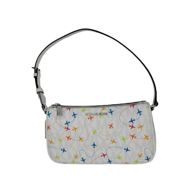 Michael Kors Jet Set Airplane Print Pouchette Bag - Picture 1 of 3